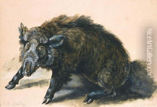 A Wild Boar At Bay Oil Painting - Jean-Baptiste Oudry