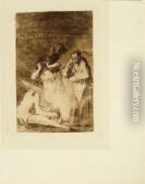 Mujer Llorando Sobre Un Perro Herido Oil Painting - Francisco De Goya y Lucientes