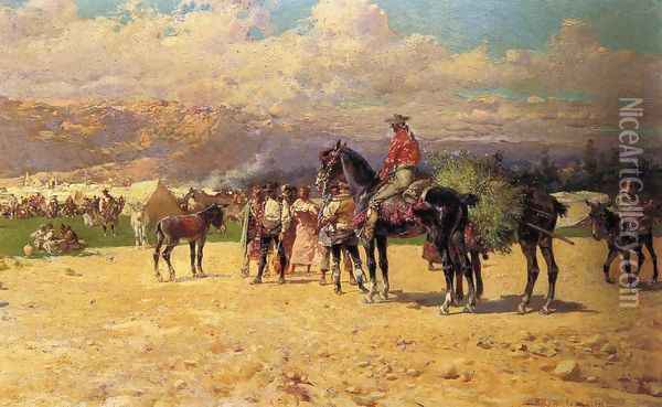 The Counrty Fair Oil Painting - Baldomer Galofre Gimenez