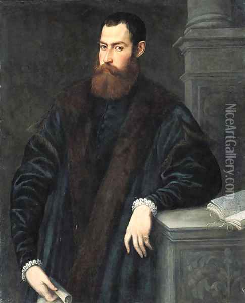 Portrait of a gentleman 2 Oil Painting - Jacopo Tintoretto (Robusti)