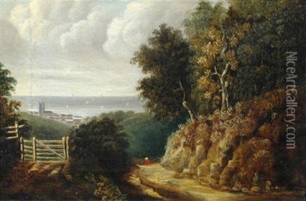 View Of Cromer, Norfolk Oil Painting - Robert Ladbrooke