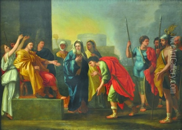The Continence Of Scipio Oil Painting - Nicolas Poussin