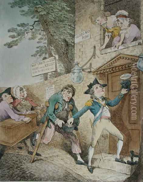 Charity Covereth a Multitude of Sins, published by Hannah Humphrey in 1781 Oil Painting - Thomas Rowlandson