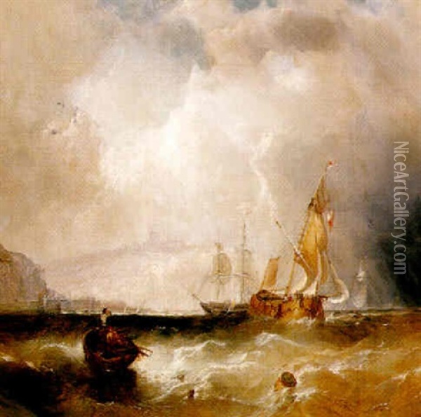 Dover Oil Painting - George William Crawford Chambers