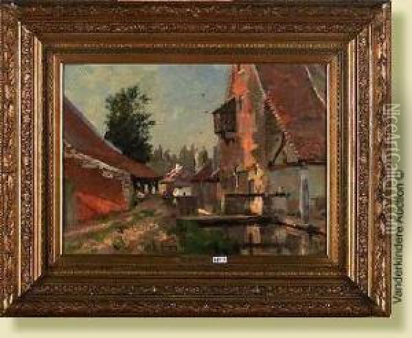 Le Moulin De Lindekemael Oil Painting - Jean-Baptiste De Greef
