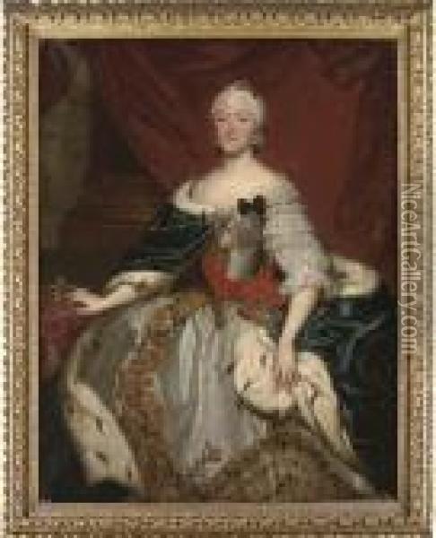 Portrait Of Princess Maria Antonia Walpurgis Symphorosa Von Bayern Oil Painting - Anton Raphael Mengs