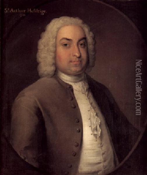 Portrait Of Sir Arthur Hesilrige, 7th Bt. Oil Painting - Philip Mercier