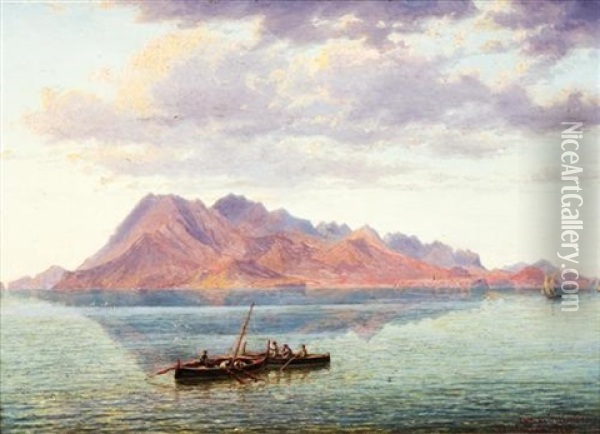 Red Sea Landscape Oil Painting - Eugen von Guerard