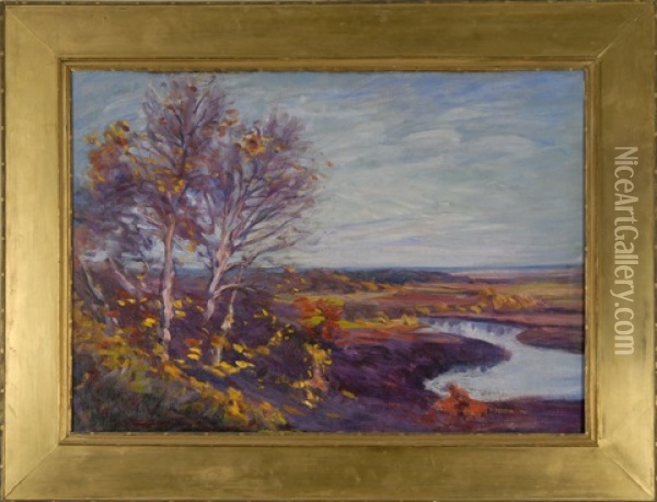 Marsh Landscape Oil Painting - Dodge Macknight