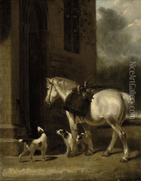 The Shooting Pony Oil Painting - Abraham Cooper