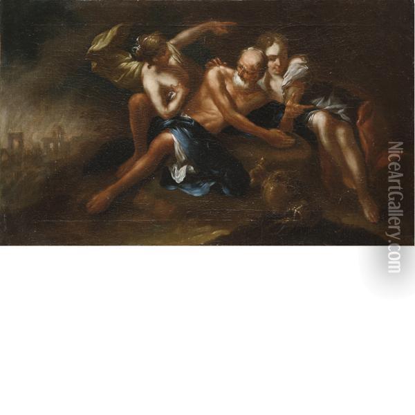 Visione Di Sant'antonio Della Vergine Col Bambino Oil Painting - Antonio Balestra