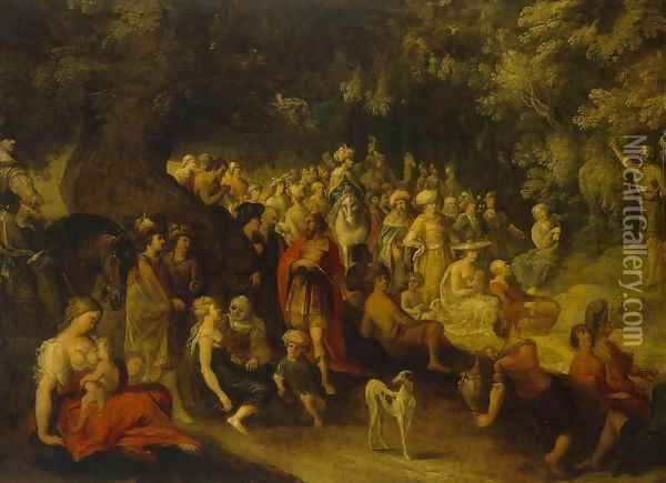 Sermon of St John the Baptist Oil Painting - Hans III Jordaens