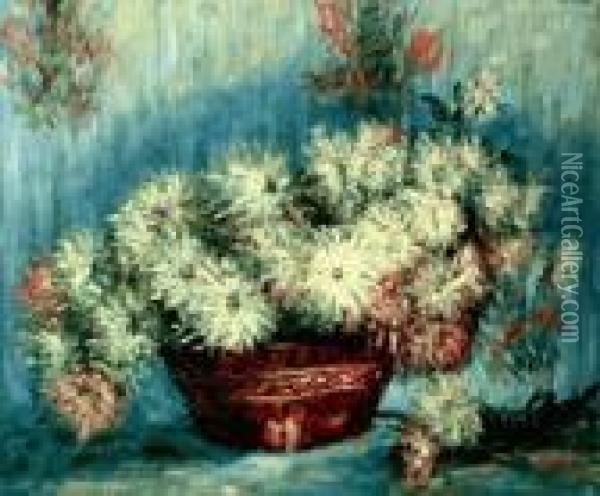 Chrysanthemums Oil Painting - Claude Oscar Monet