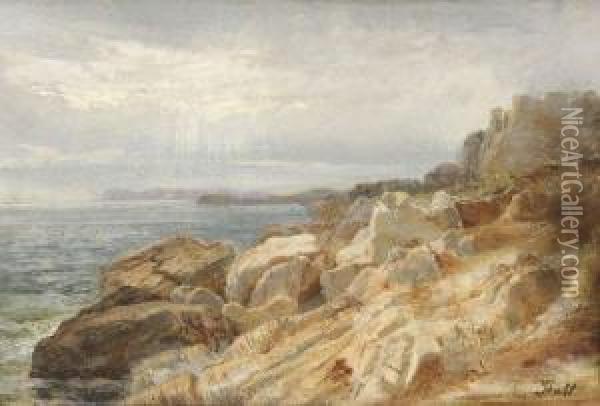 Bord De Cote Pres De Naples Oil Painting - Johan Christian Clausen Dahl