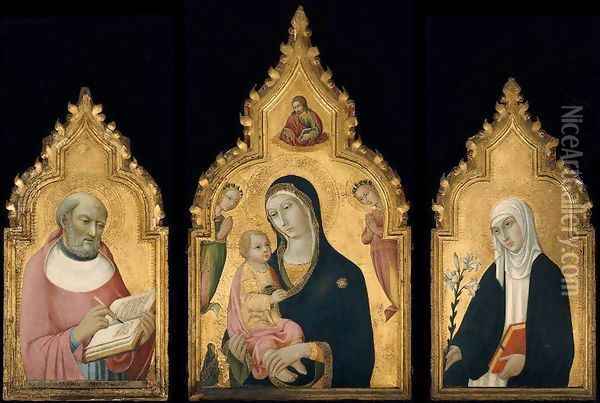 Triptych c. 1470 Oil Painting - Sano Di Pietro