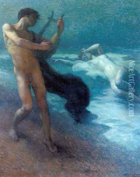 Orpheus and Eurydice Oil Painting - Michael Putz-Richard