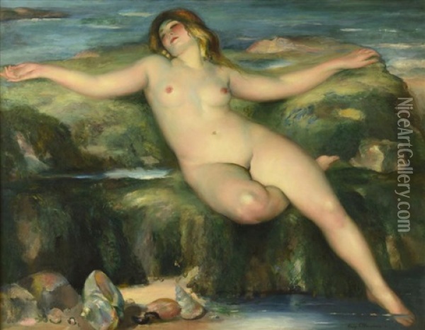 Femme Nue Oil Painting - Henri Ottmann
