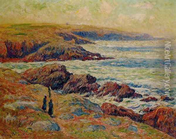 The Coast near Douarnenez Oil Painting - Henri Moret