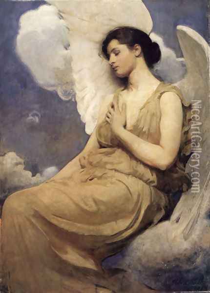 Winged Figure 1889 Oil Painting - Abbott Handerson Thayer
