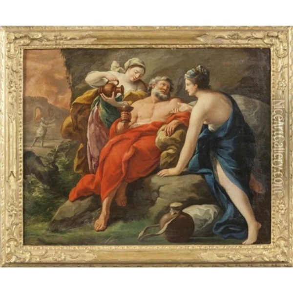 Lot E Le Figlie Oil Painting - Simon Vouet