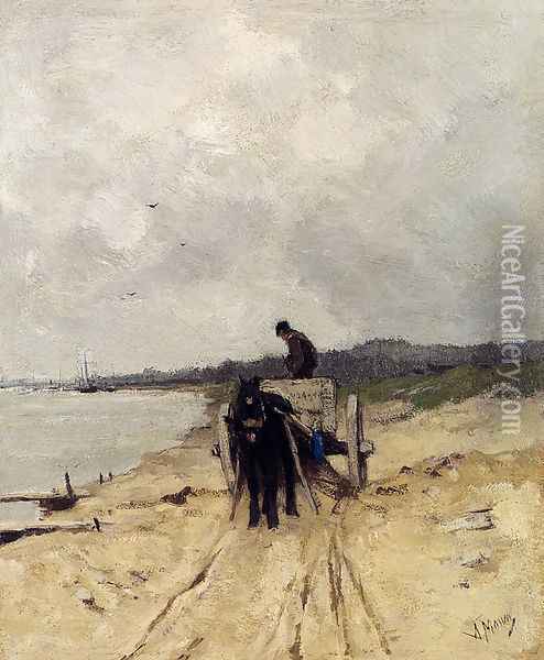 The Sand-Cart Oil Painting - Anton Mauve