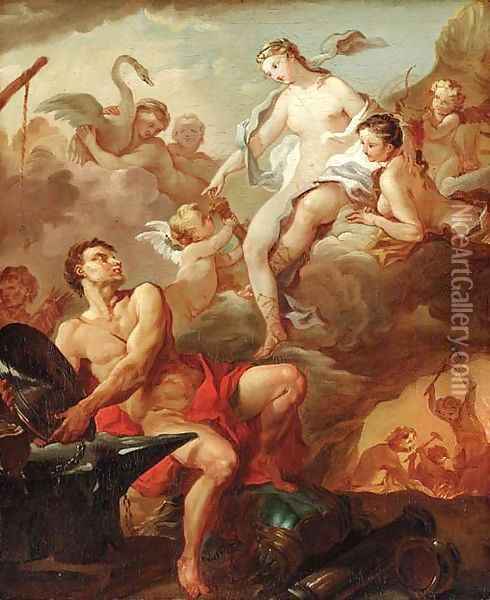 Venus in Vulcan's forge Oil Painting - Charles-Joseph Natoire