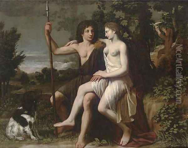 Venus and Adonis Oil Painting - Charles-Alphonse Dufresnoy