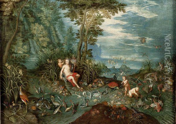 Allegorie De L'eau Oil Painting - Jan The Elder Brueghel