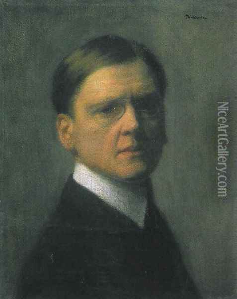 Self-Portrait Oil Painting - Jozef Pankiewicz