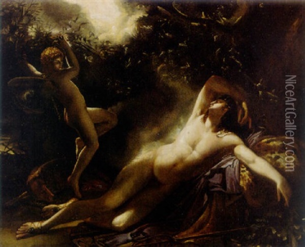 Le Sommeil D'endymion Oil Painting - Anne-Louis Girodet de Roucy-Trioson