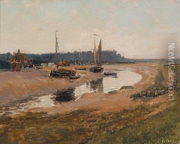 Harbour View Oil Painting - Charles Augustus C. Lasar