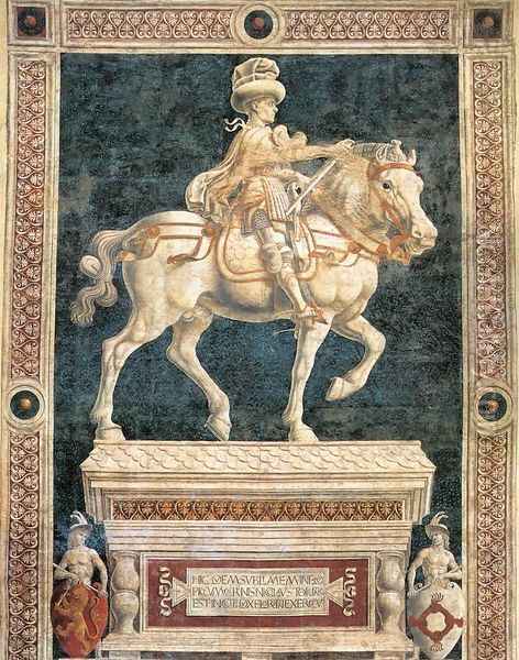 Monument to Niccolò da Tolentino Oil Painting - Andrea Del Castagno