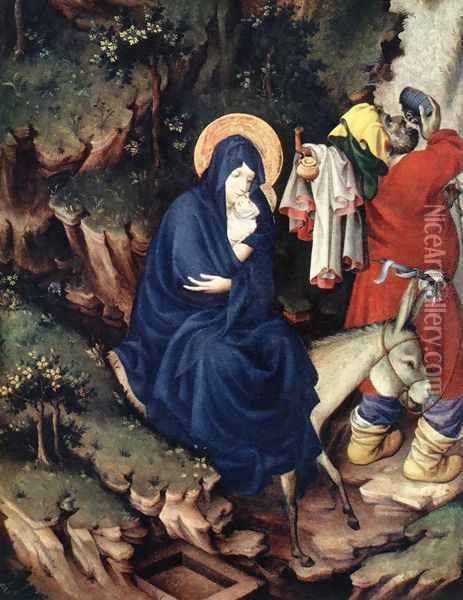 The Flight into Egypt (detail 4) Oil Painting - Melchior Broederlam