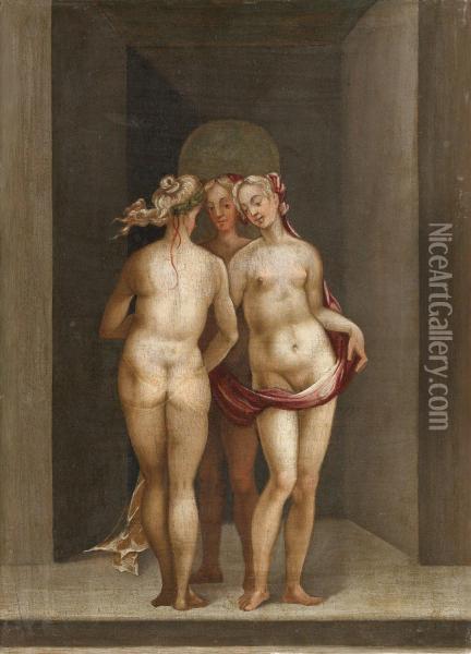 Drei Grazien Oil Painting - Benedetto Carpaccio