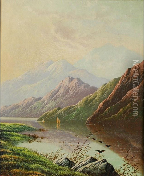 'west Of Beddgelert Oil Painting - Edwin H., Boddington Jnr.