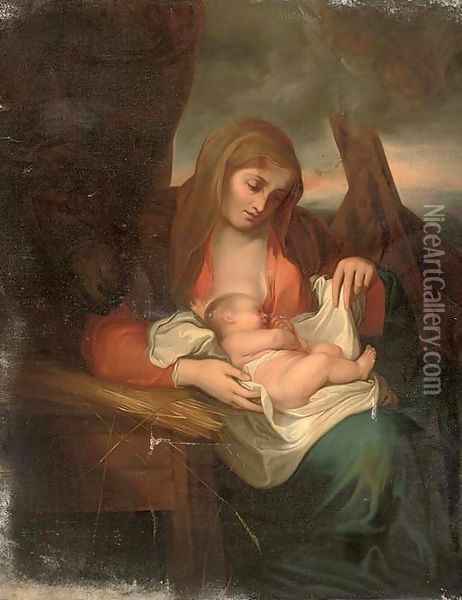 The Madonna and Child Oil Painting - Correggio, (Antonio Allegri)