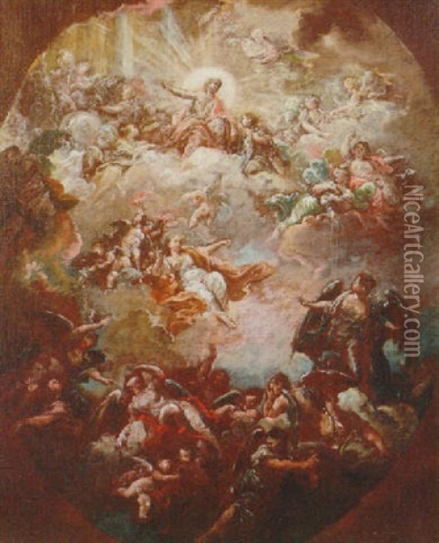 Christ In Glory Oil Painting - Jacopo Cestaro