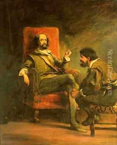 Don Quixote and Sancho Panza Oil Painting - Sir John Gilbert