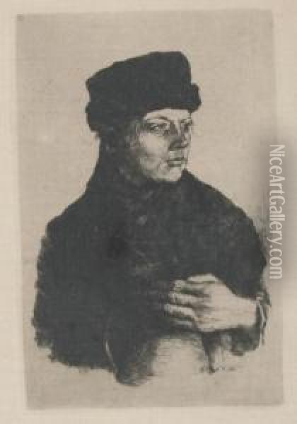 Bauernbursche Mit Krug Oil Painting - Wilhelm Leibl