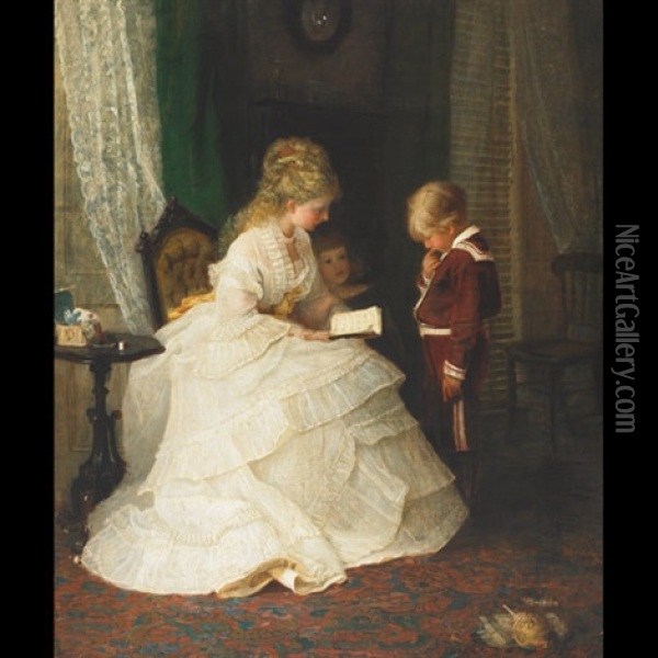 A Testing Question Oil Painting - Frederick Morgan
