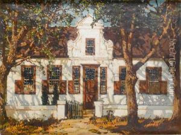 Cape Dutch Farmhouse Oil Painting - Robert Gwelo Goodman