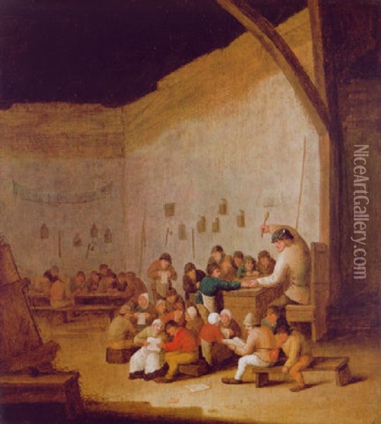 Die Bauernschule Oil Painting - Bartholomeus Molenaer