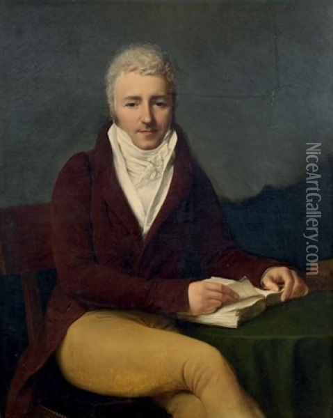 Portrait De Charles Antoine Bockairy (1762-1844) Oil Painting - Etienne Chevalier de Lorimier