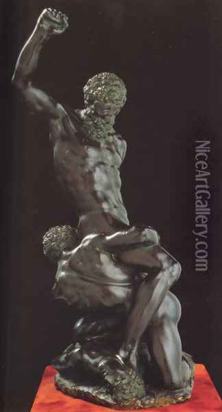 Samson and Two Philistines Oil Painting - Michelangelo Buonarroti