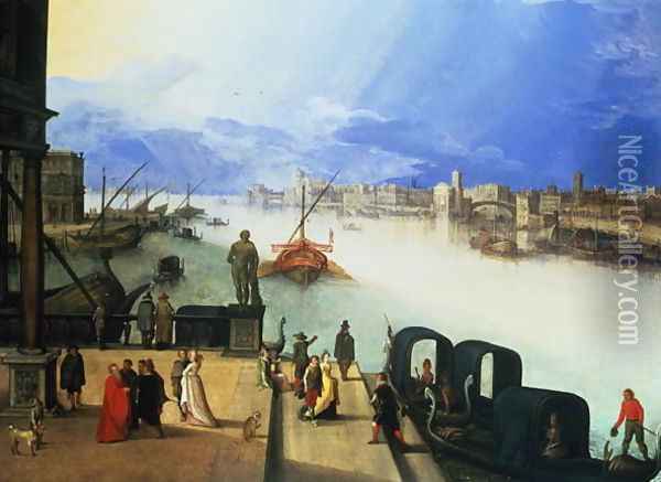 View of Venice Oil Painting - Louis de Caulery