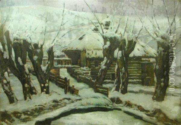 Winter Landscape Oil Painting - Nicholas Tempeanu