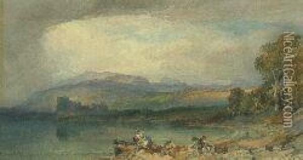 Coastal View Oil Painting - William Leighton Leitch