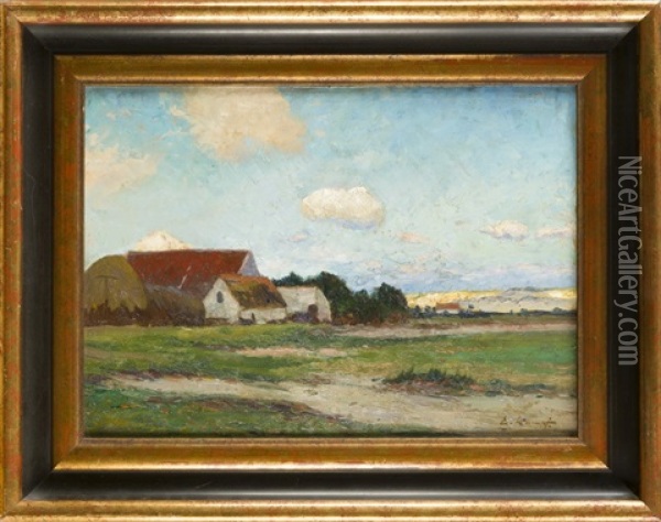 Landschaft Bei Ostende Oil Painting - Eugen Kampf