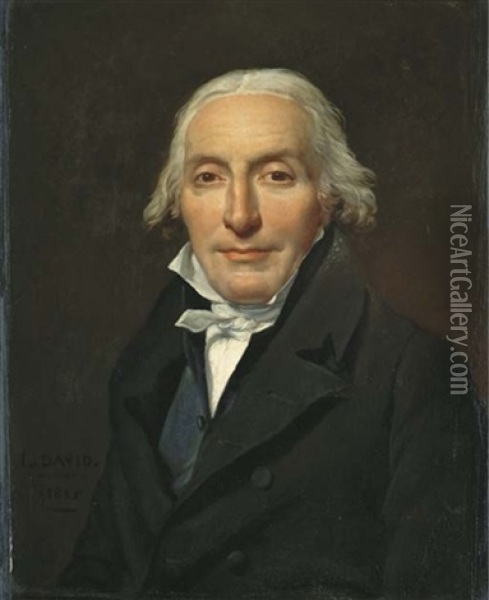 Portrait De Jean-pierre Delahaye Oil Painting - Jacques-Louis David