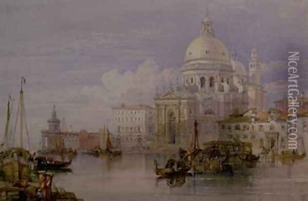 Santa Maria della Salute from the Grand Canal Oil Painting - William Leighton Leitch